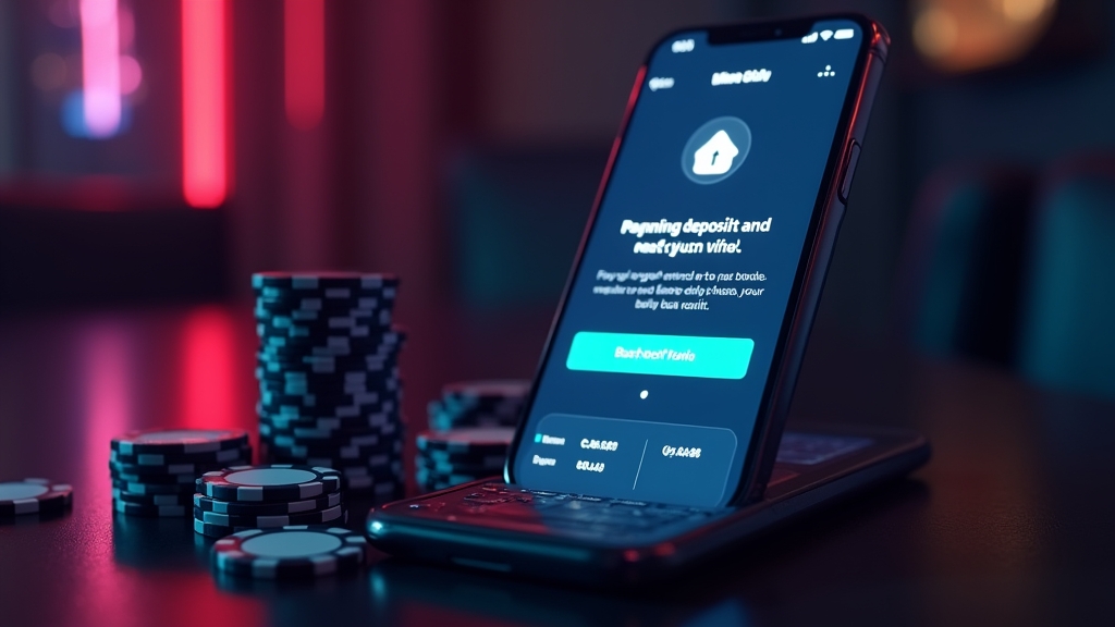 Player checking a pending casino deposit on a phone