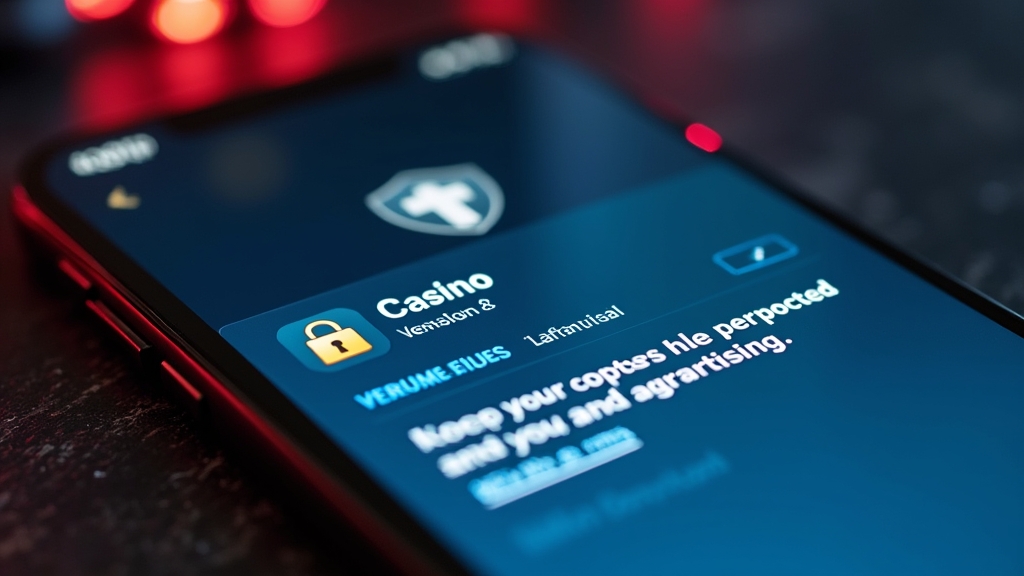 Smartphone screen showing a secure casino app download page with verified file details