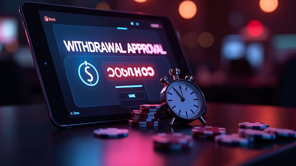 Casino payout approval screen with a glowing timer